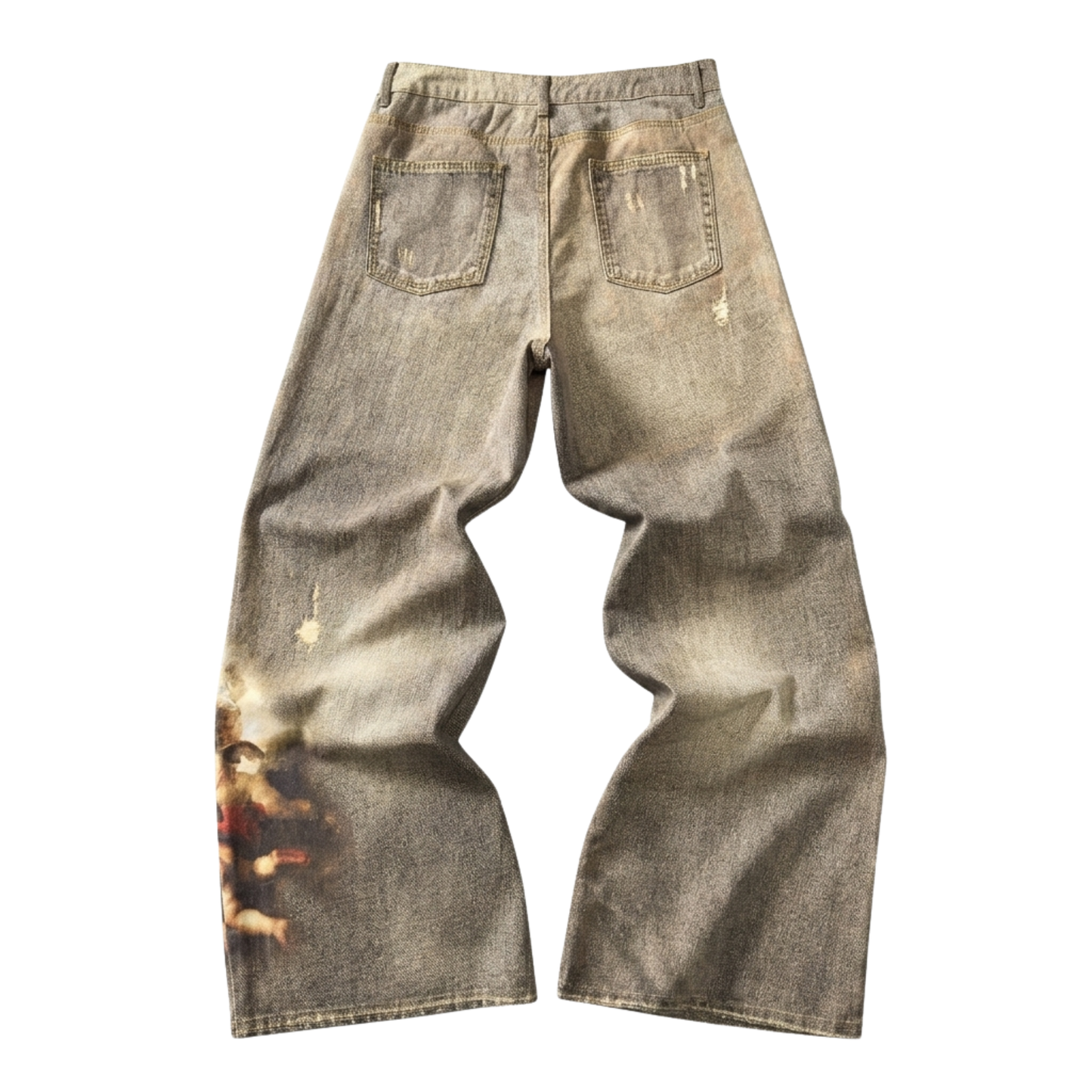 Calça Jeans "Angels" Graphic Distressed