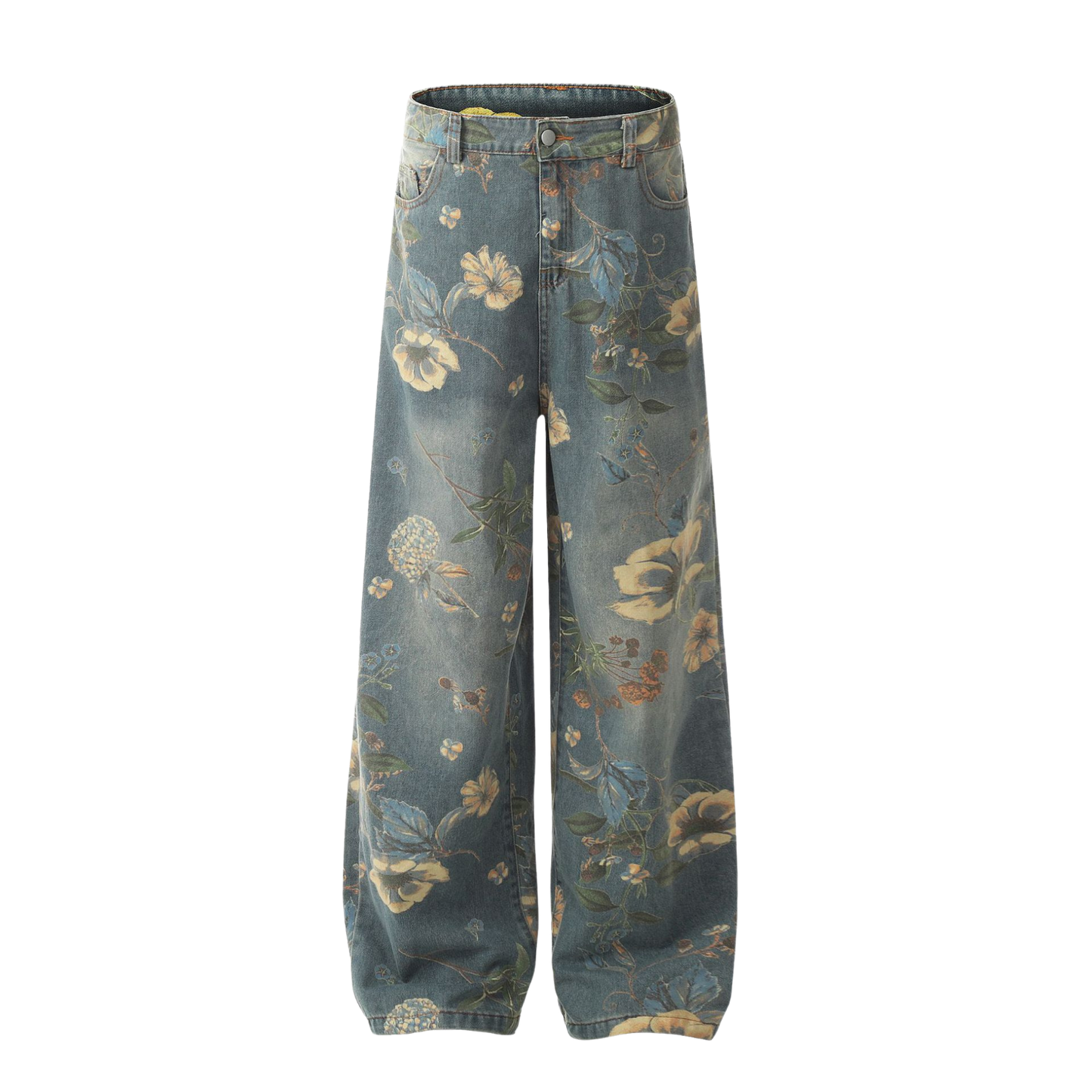 Calça Jeans "Floral"