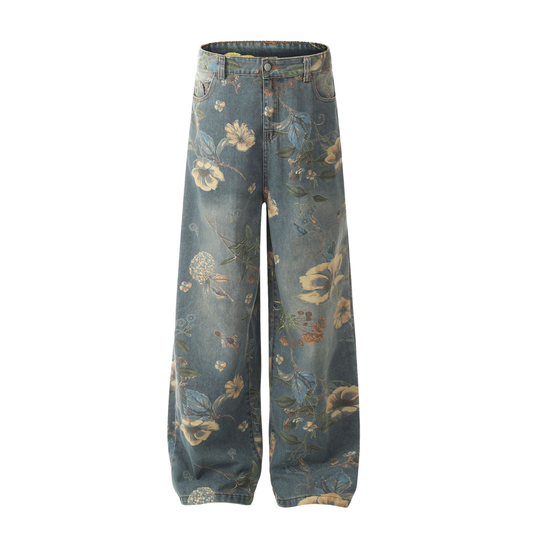 Calça Jeans "Floral"