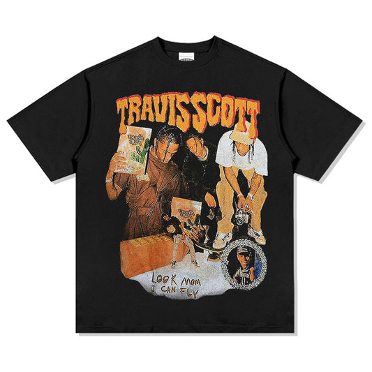 Camiseta Travis Scott "Look Mom I Can Fly"