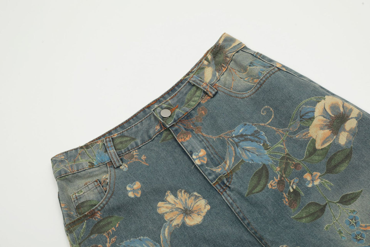 Calça Jeans "Floral"