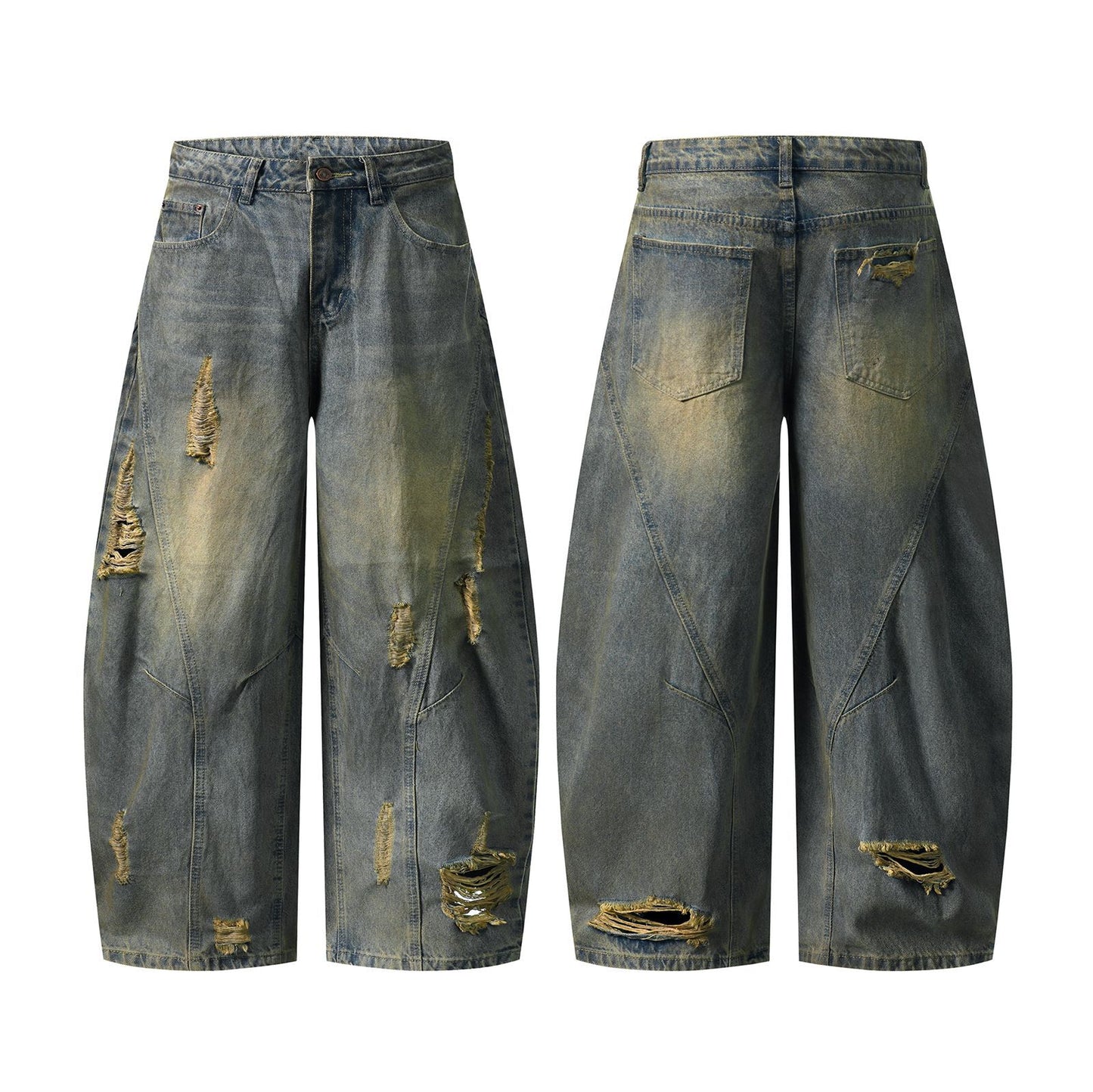 Calça Jeans Baggy "Destroyed"