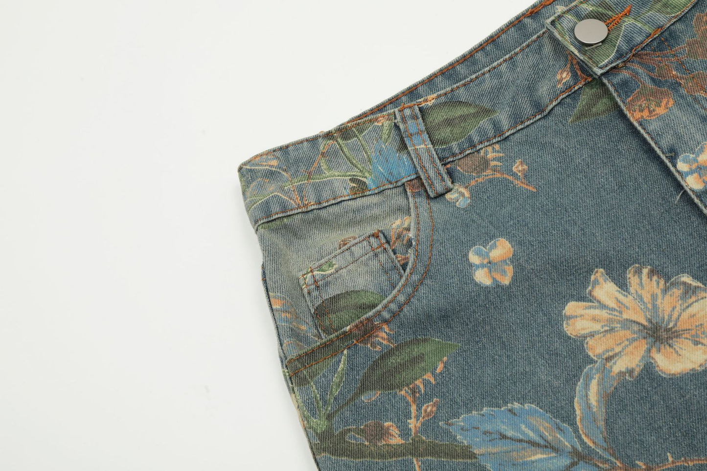 Calça Jeans "Floral"
