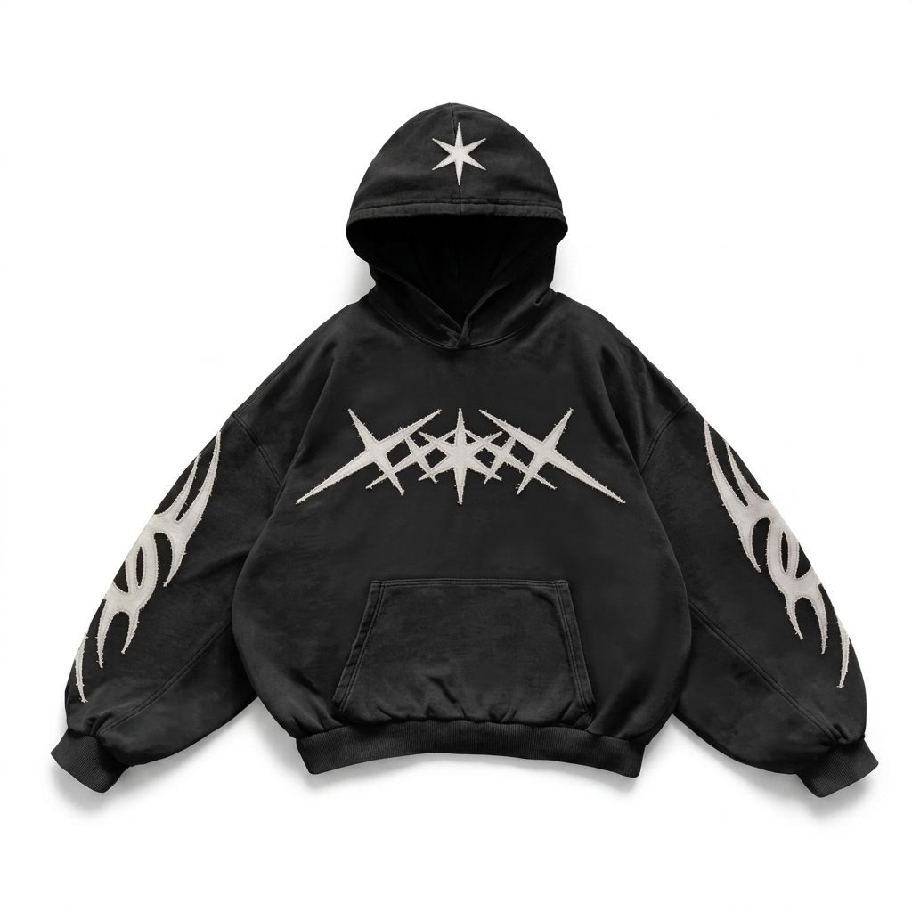 Moletom "Chrome Spine" Oversized